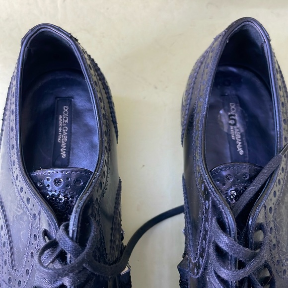 Vintage black Dolce & Gabbana all leather loafers
